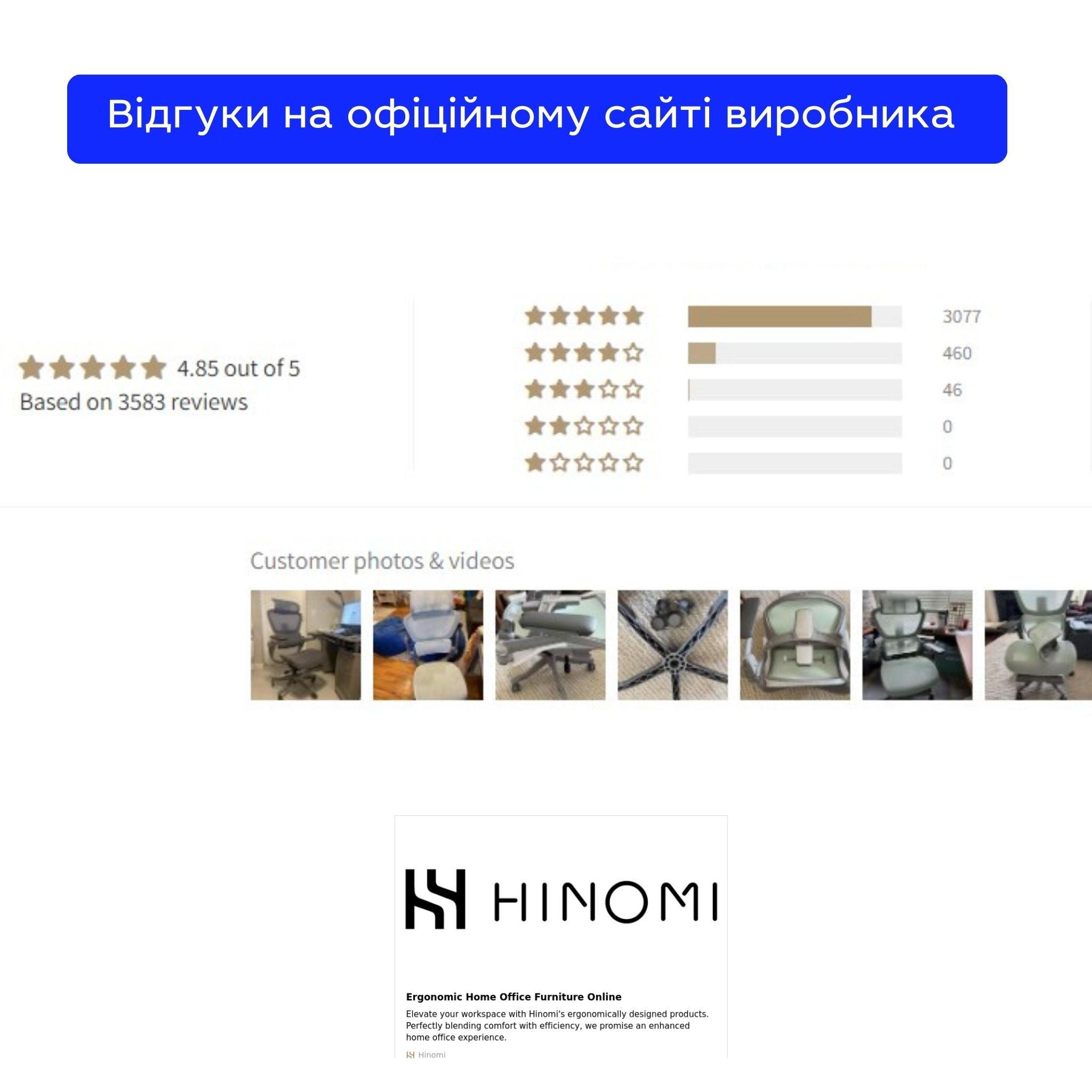 Ергономічне крісло для офісу та дому Hinomi H1 Pro V2 з підставкою для ніг - TEHNOTABLE
