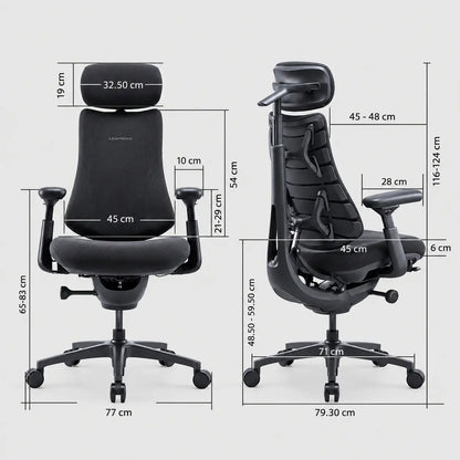 Габаритні розміри крісла LiberNovo Omni Pro Graphite 48 см
