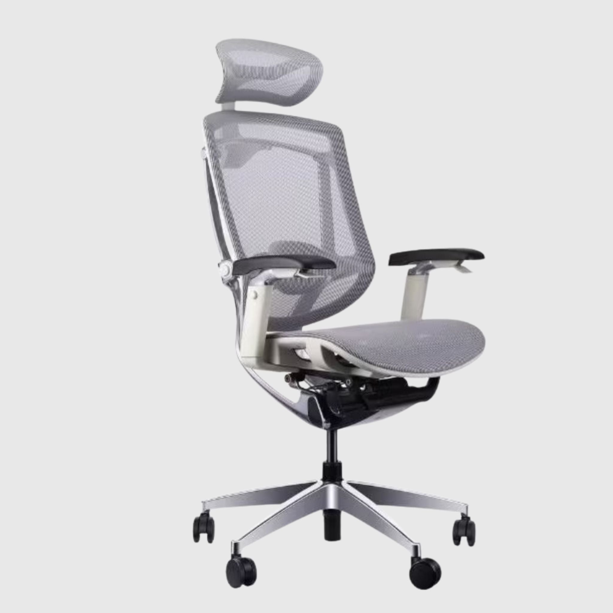 Крісло GTCHAIR Marrit X з 4D підлокітниками та системою регулювання нахилу сірого кольору