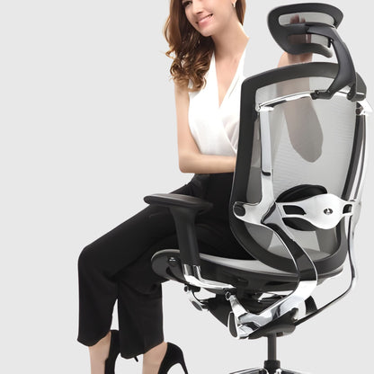 Деталь ергономічного крісла GTCHAIR Marrit X — сітчаста спинка з регульованою поперековою підтримкою