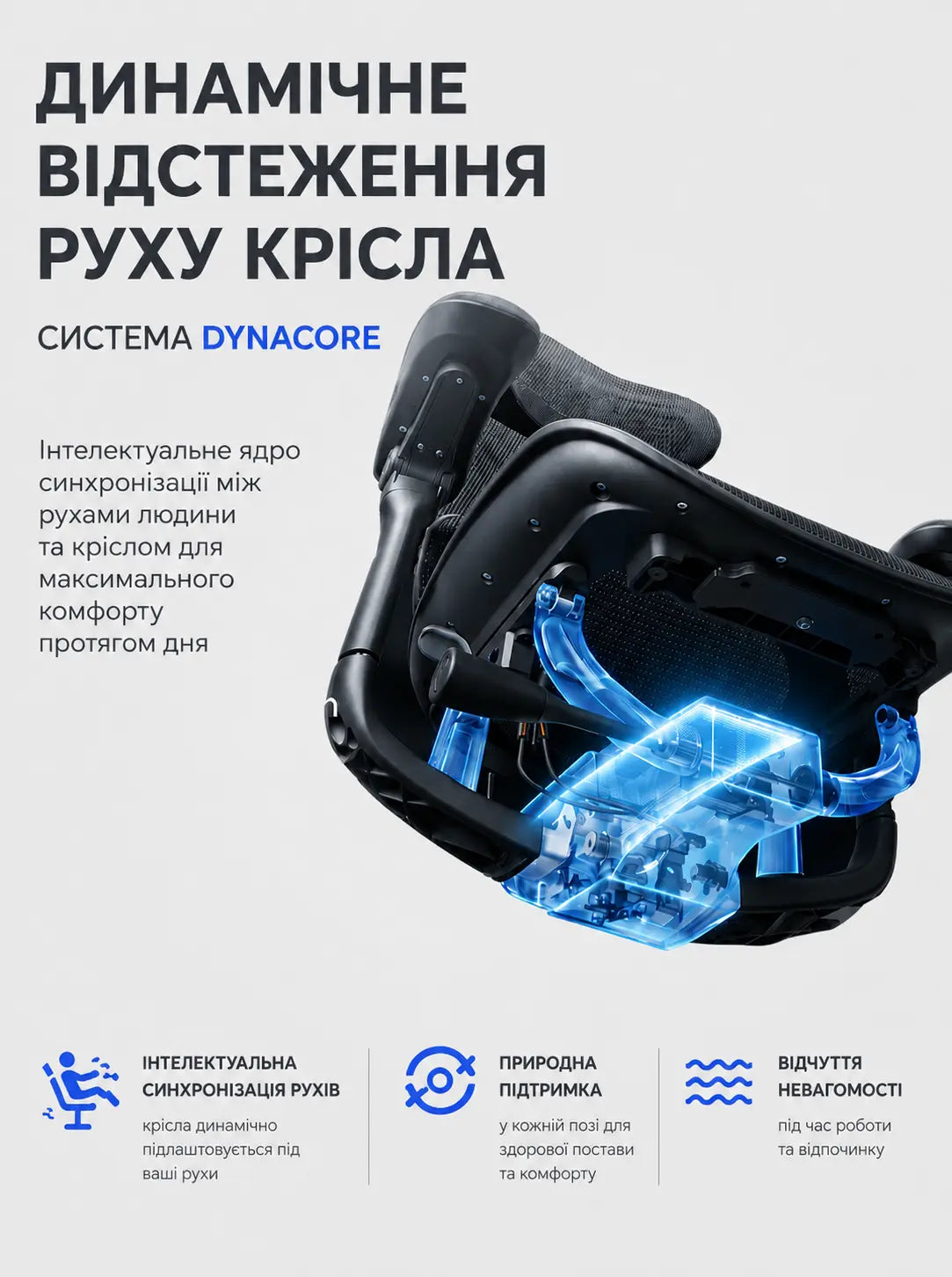 Ергономічне крісло Sihoo DORO C500 V2 із системою динамічної підтримки DynaCore