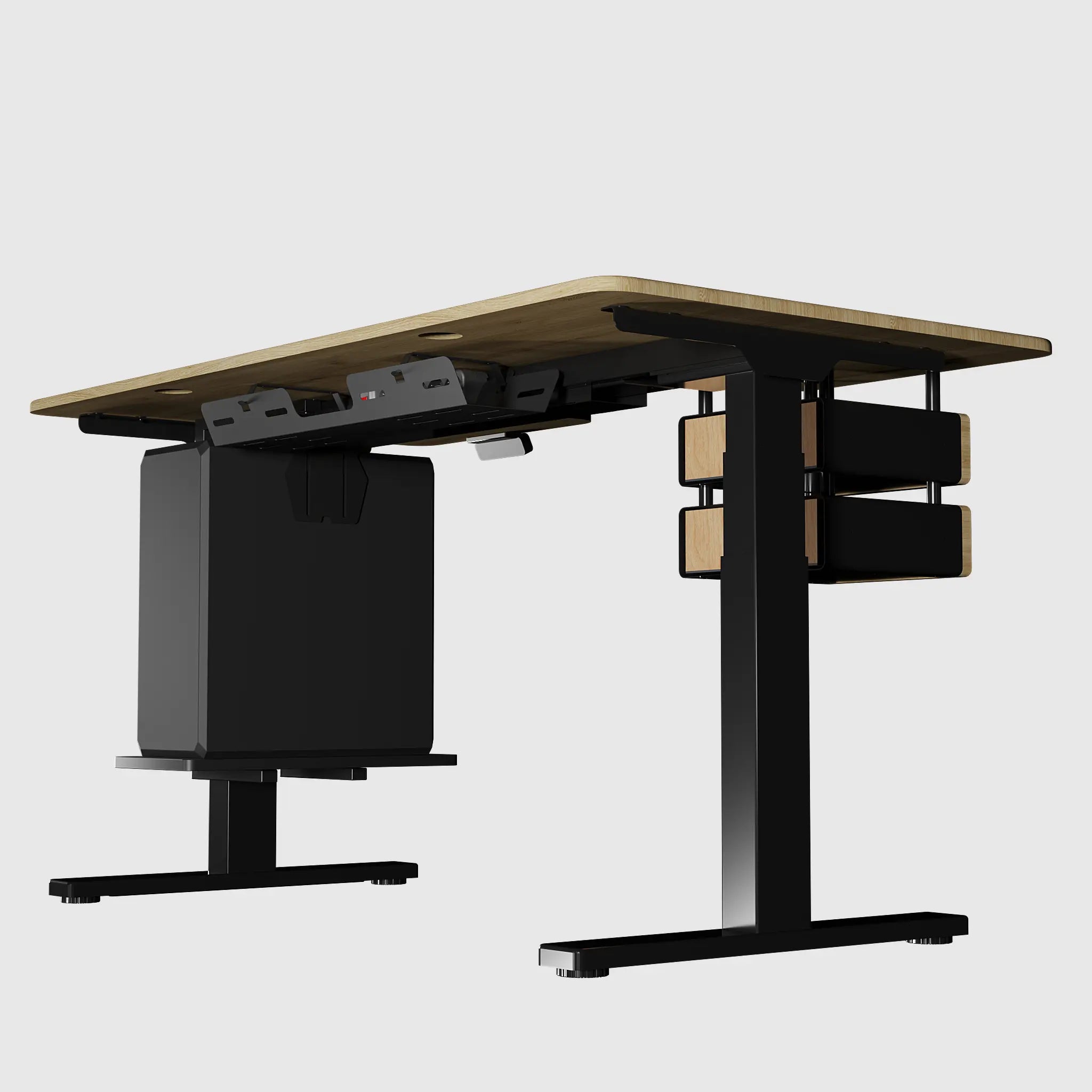 Стіл з регулюванням висоти BestFit Pro з МДФ стільницею, модульними ящиками та полицею для ПК