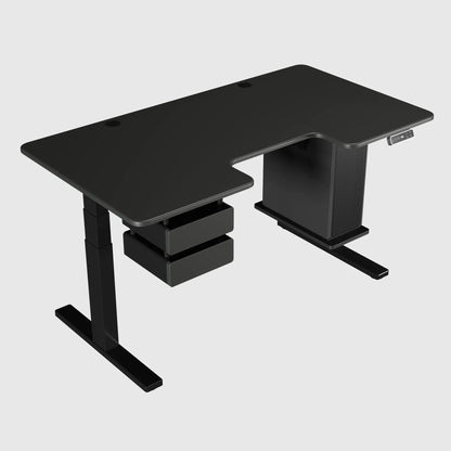 Стіл з регулюванням висоти BestFit Pro з МДФ стільницею, модульними ящиками та полицею для ПК