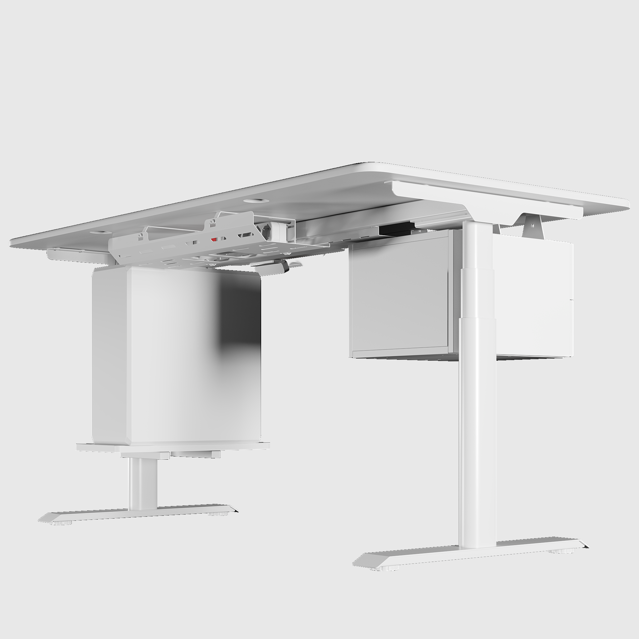 Ергономічний стіл Duoergo з модульним ящиками та полицею під ПК