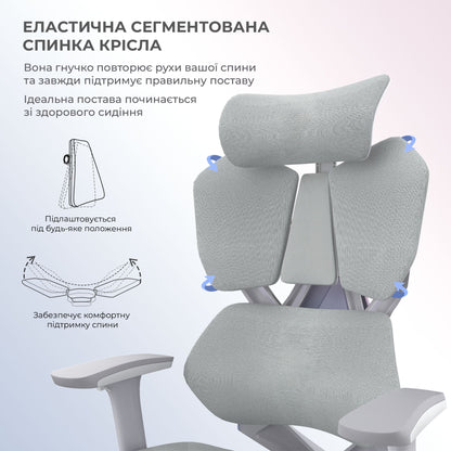 Геймерське ергономічне крісло Sihoo X5C Mesh з підтримкою спини
