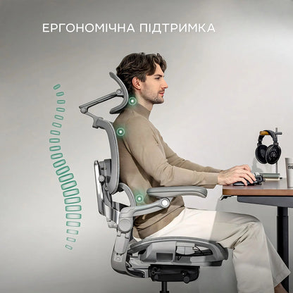 Ергономічне крісло для тривалої роботи за комп’ютером HINOMI H2 Pro 