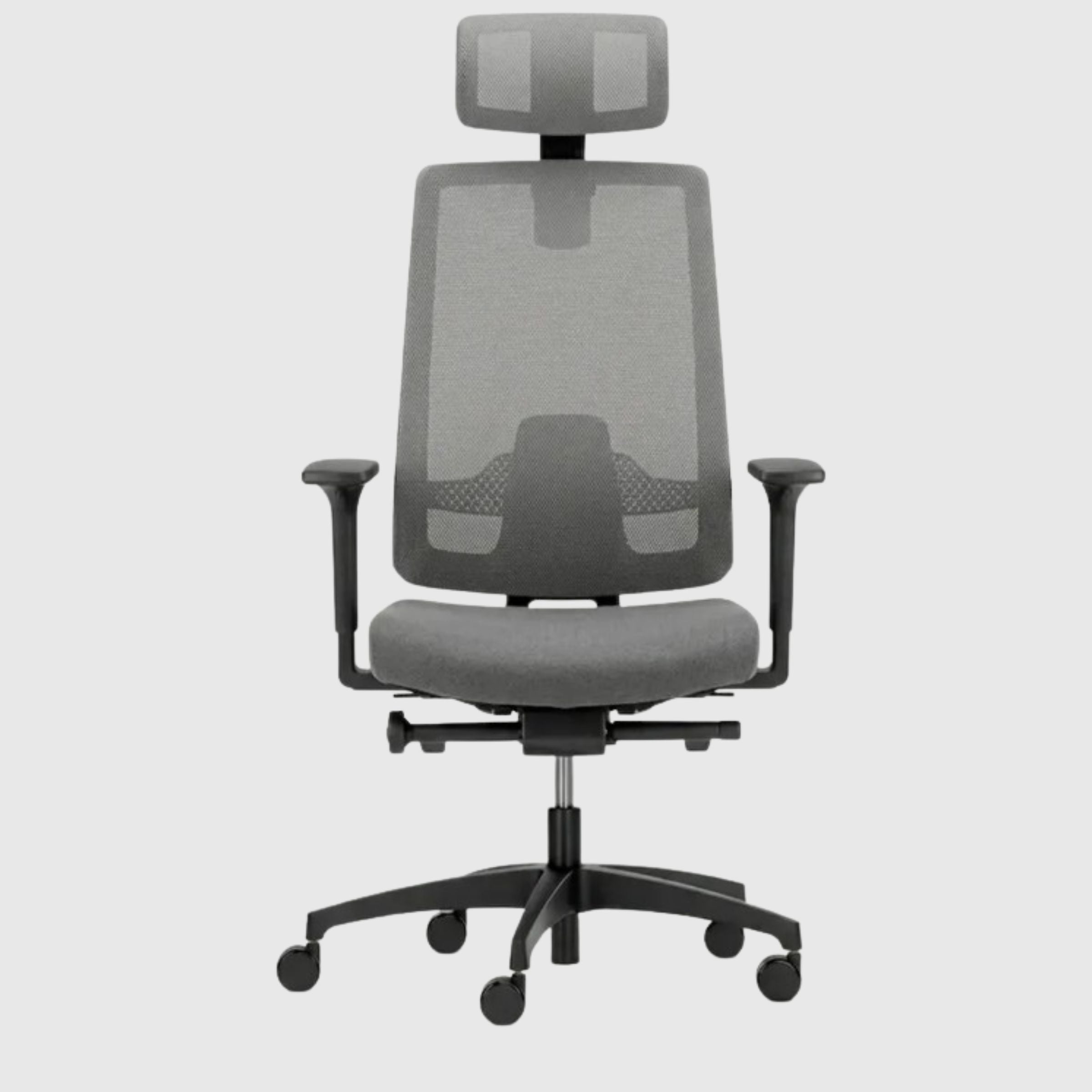 Сіра сітка спинки DAUPHIN INDEED ID 7058, вентиляція та комфорт