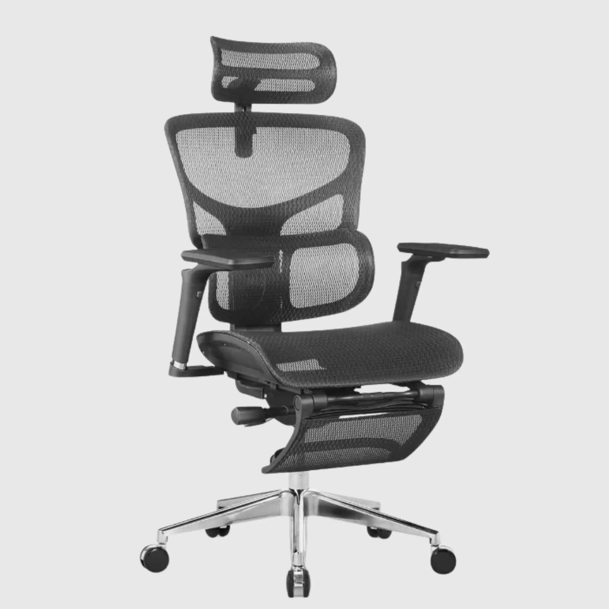 Ергономічне офісне крісло HOOKAY SAIL 2 BLACK з підставкою для ніг та підтримкою спини