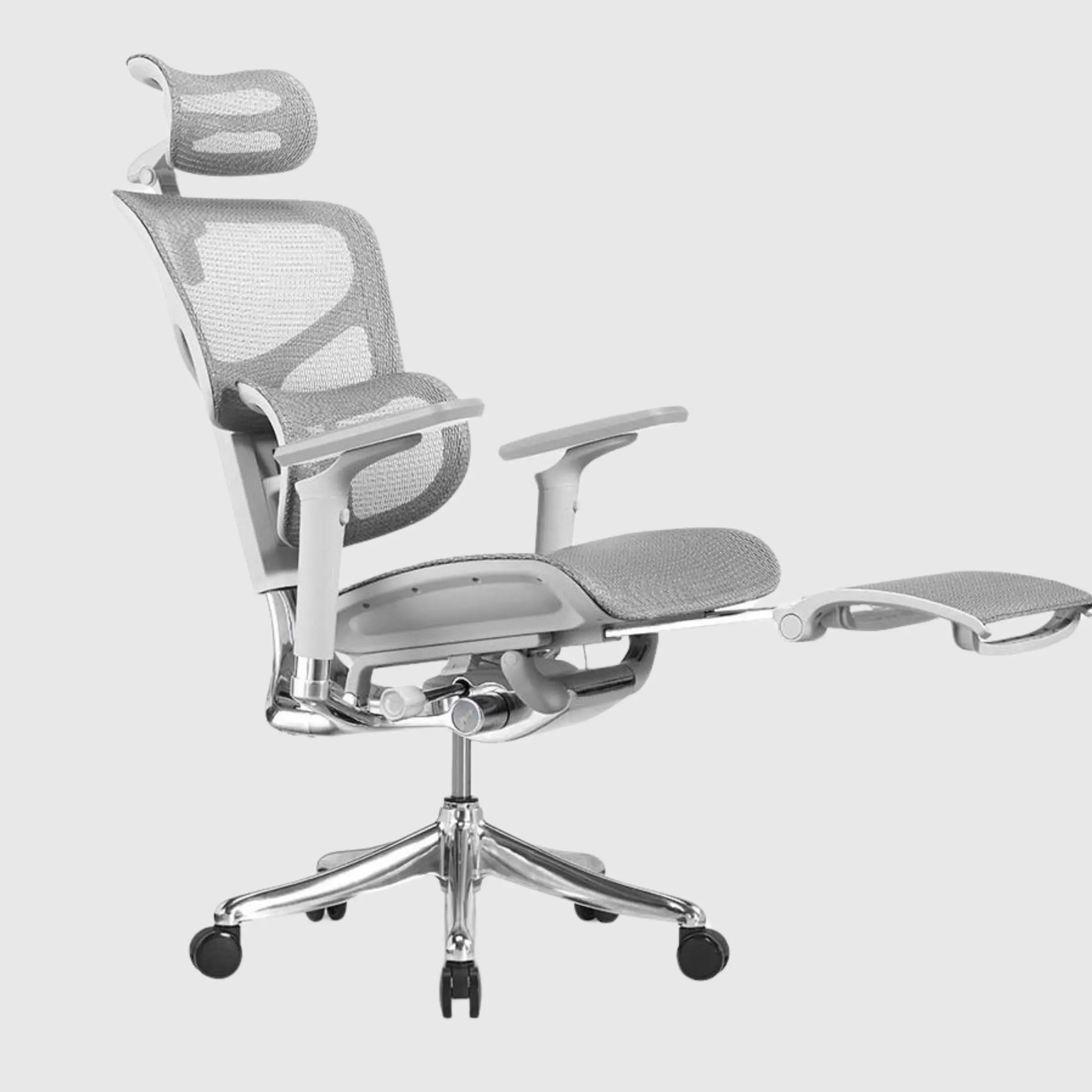 Ергономічне крісло HOOKAY SAIL 2 сірий, сітчаста спинка, з підставкою для ніг