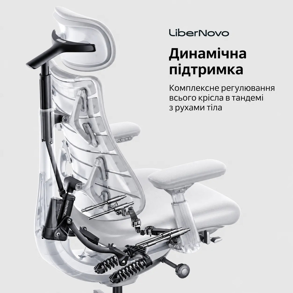 Синхронний механізм гойдання крісла LiberNovo Omni Pro Graphite