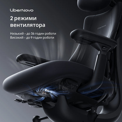 Система активної вентиляції під сидінням крісла LiberNovo Omni Pro Graphite
