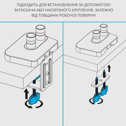 Подвійне механічне кріплення для двох моніторів