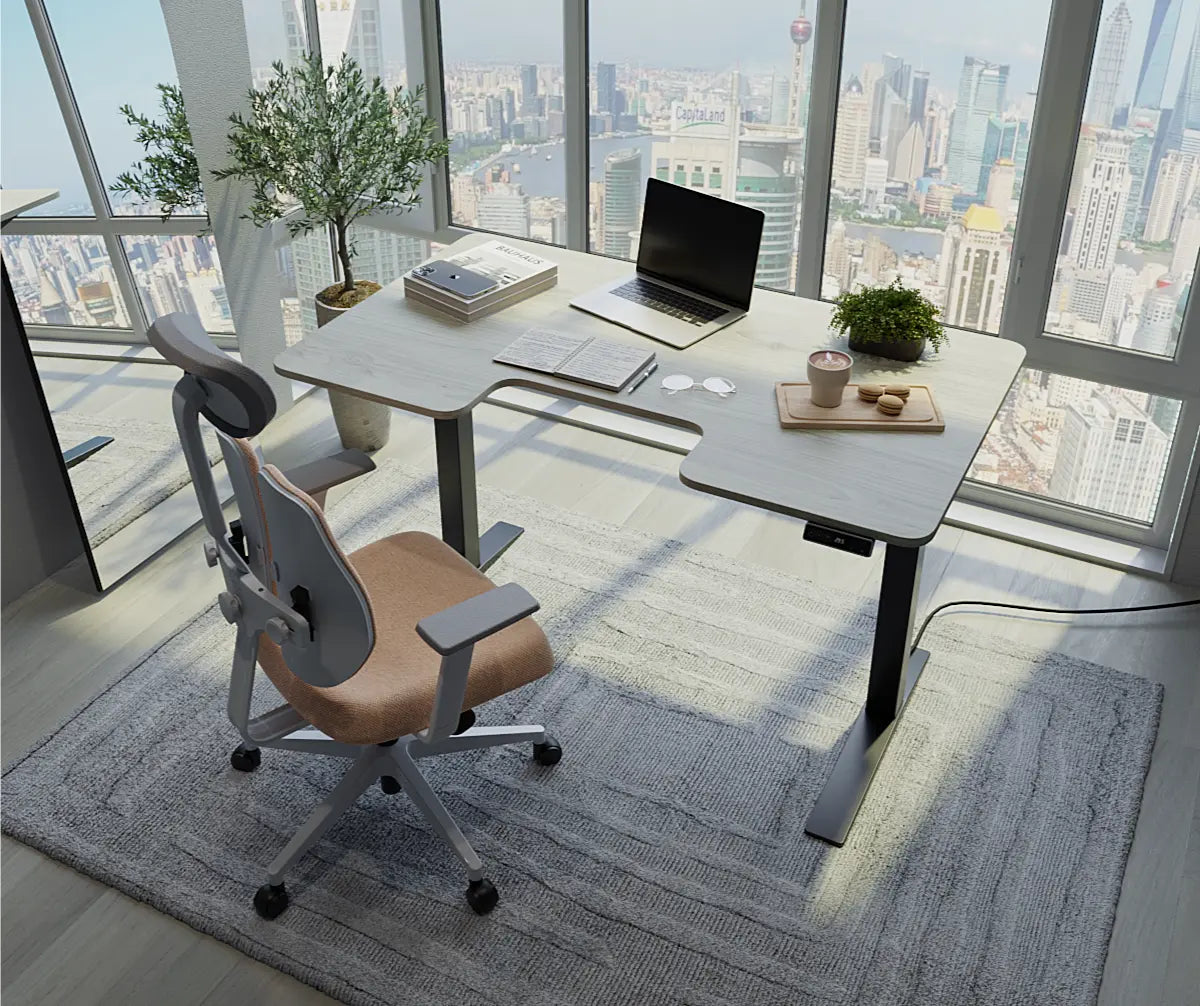 Стіл з регулюванням висоти StreanLine з ДСП стільницею з ергономічним вирізом