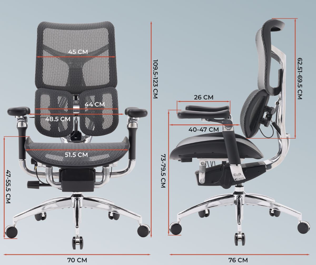 Ергономічне офісне крісло Sihoo DORO S300 Mesh з підтримкою спини