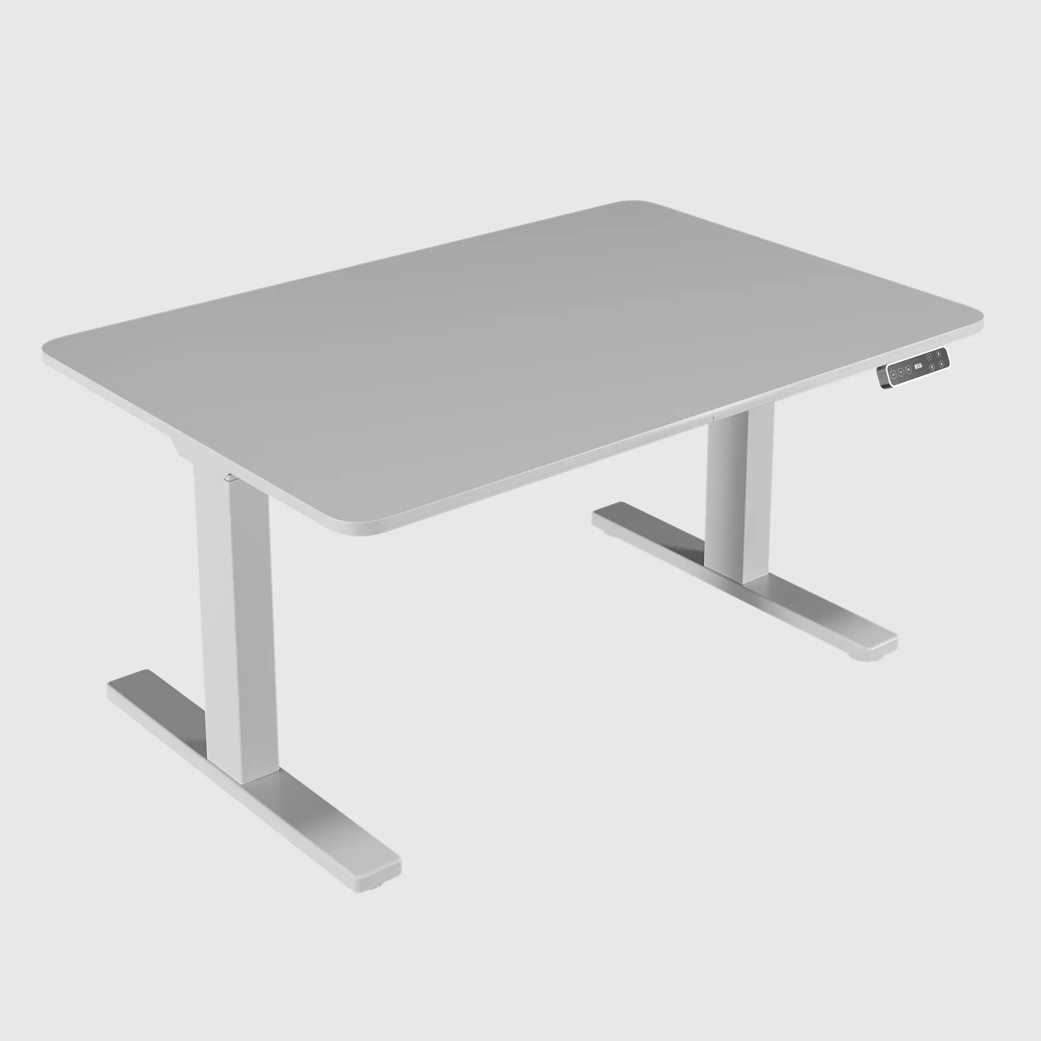 Стіл з регулюванням висоти BestFit Pro з білою рамою та стільницею з ДСП