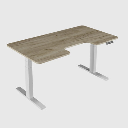 Стіл з регулюванням висоти BestFit Pro з білою рамою та стільницею з ДСП