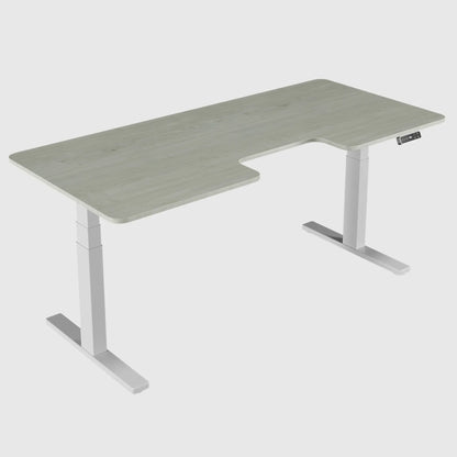 Стіл з регулюванням висоти BestFit Pro з білою рамою та стільницею з ДСП