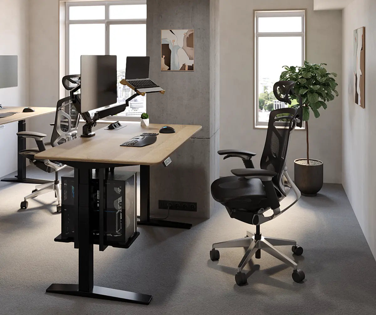 Стіл з регулюванням висоти для роботи стоячи та сидячи StreamLine з МДФ стільницею