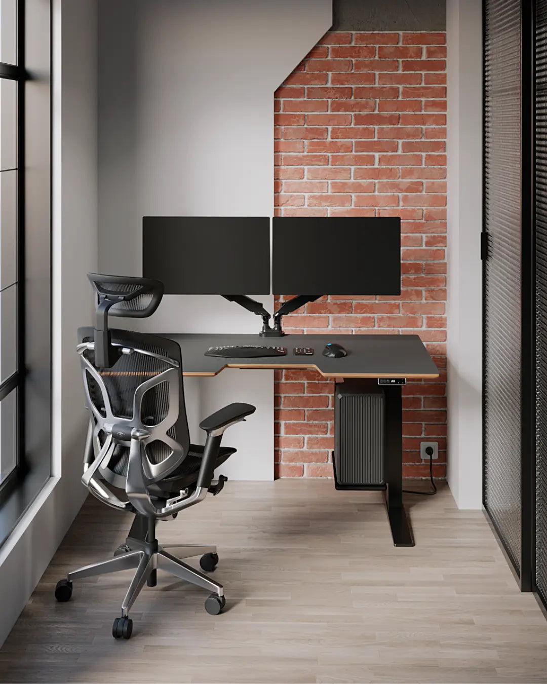 Стіл з регулюванням висоти Streamline зі стільницею HPL на фанері