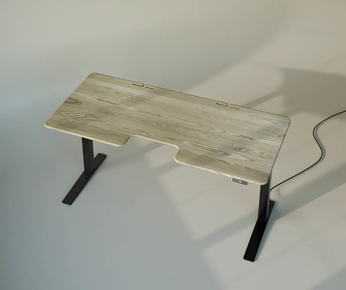 Стіл з регулюванням висоти Streamline зі стільницею з натурального дерева